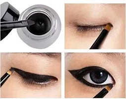 SWIPA Black And Brown Gel Eyeliner,4Pair Eyelashes, Eyelashes Curler-thumb2