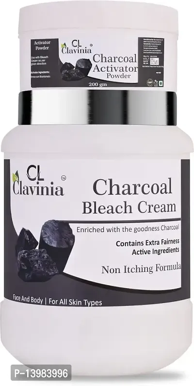 CLAVINIA Charcoal Bleach cream and activator,1000ml