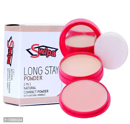 SWIPA 2in1 Compact Powder,10 Color Eyeshadow,Pink Red Lipstick,36hrs Eyeliner Pen,Foundation(60ml),Mascara,Face Puff,Kajal(Pack Of-9)-thumb3