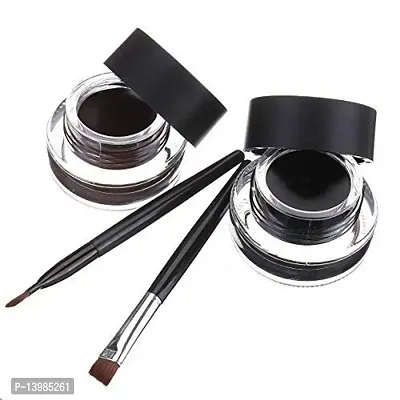 SWIPA Waterproof eyeliner gel makeup cosmetics eyes Tools Black  Brown with 2 brush 7g-thumb2