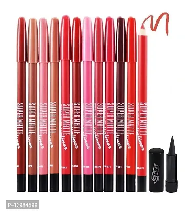 SWIPA Super Matte Lip Liner Pencil (Set Of 12) - P102