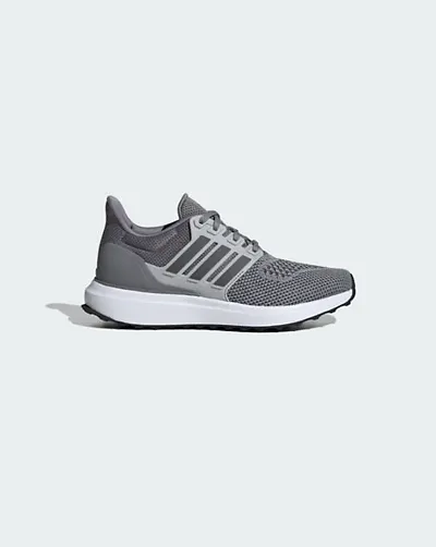 Stylish Grey Canvas Solid Sport Shoes For Boys