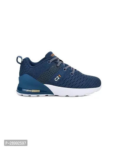 Stylish Blue Canvas Solid Sport Shoes For Boys-thumb0