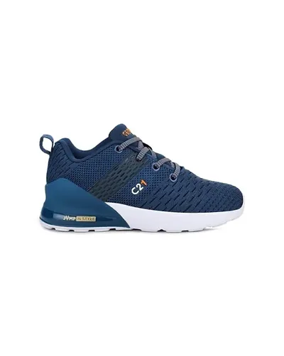 Stylish Blue Canvas Solid Sport Shoes For Boys