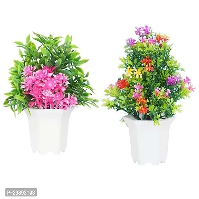 Decorative Artificial Plant With Plastic Pot- Pack Of 2