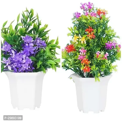 Decorative Artificial Plant With Plastic Pot- Pack Of 2