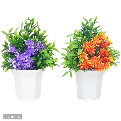 Decorative Artificial Plant With Plastic Pot- Pack Of 2