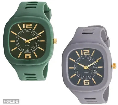 Green Scapper Multicolor Analog Pack of 2 Watch for Men  Boys-5532