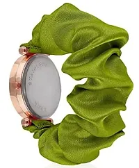 Green Scapper Luxury Ribin Scrunchie Analog Watch for Women-2526 (Green)-thumb2