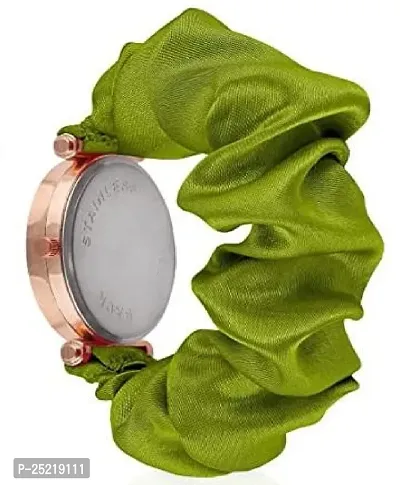 Green Scapper Luxury Ribin Scrunchie Analog Watch for Women-2526 (Green)-thumb3