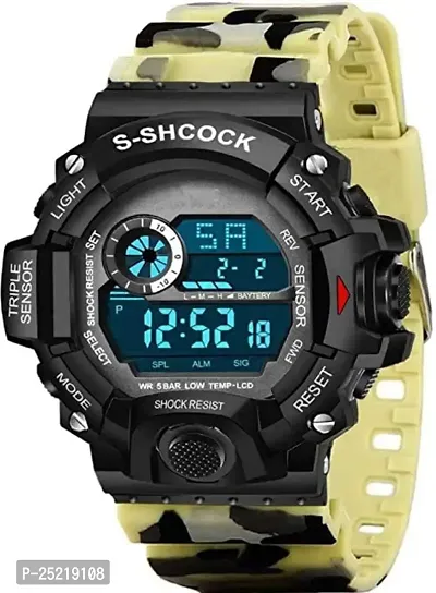 Green Scapper Multicolor Army Digital Watches for Boys  Mens-5563