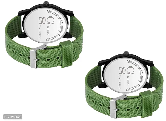 Green Scapper Green Color Wrist Watch Unique PUBG-AAPNA TIME AAYEGA-Avenger Series Pack of 2 Analog Watch for Girls  BOYS-2996 (Multicolour 2)-thumb2
