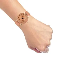 Green Scapper Luxury Brown Leather Strap Analog Watch for Women  Girls-9002-thumb4