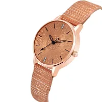 Green Scapper Multicolor Leather Strap Rich Look Designer Luxury Analog Watch for Girls Analog Watch - for Women (Beige  Brown)-thumb1