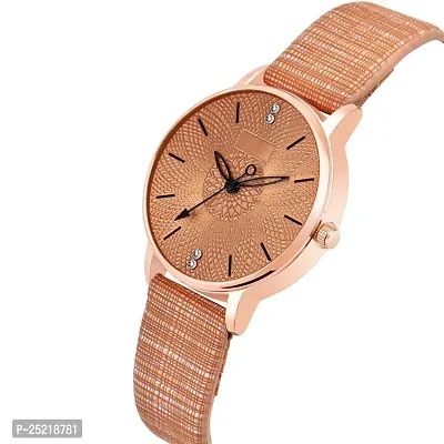 Green Scapper Multicolor Leather Strap Rich Look Designer Luxury Analog Watch for Girls Analog Watch - for Women (Beige  Brown)-thumb2