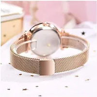 Green Scapper Rose-Gold Magnet Metal Strap Analog Watch for Girls  Women -7422-thumb2