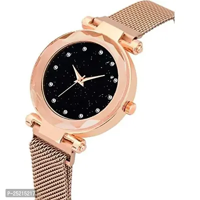 Green Scapper Analogue Girls' Watch (Rose-Gold Metal Strap) (Black)-thumb2