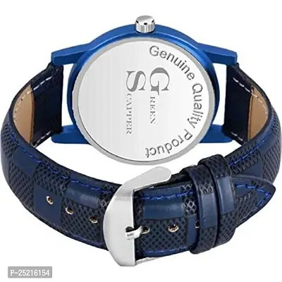 Green Scapper Multicolor Leather Strap with Bracelet Analog Watch for Men-8833 (Blue)-thumb4