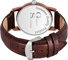 Green Scapper Multicolor Leather Strap Analog Watch for Boys-Girl's-W Omens  Men's-4560 (Brown)-thumb2