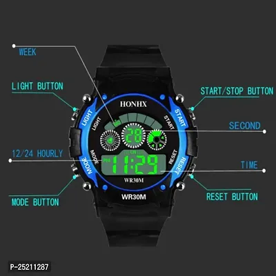 Black LED Rubber Strap Digital Watch Pack of 2 for Boys  Girls -7400-thumb4