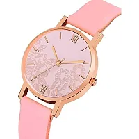 Green Scapper Multicolor Leather Strap Rich Look Designer Luxury Analog Watch for Girls Analog Watch - for Women (Pink)-thumb1