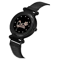 Green Scapper Multicolor Metal Queen Magnet Strap Analogue Girls'  Women's Watch with Bracelet-9072 (Black-Red)-thumb1