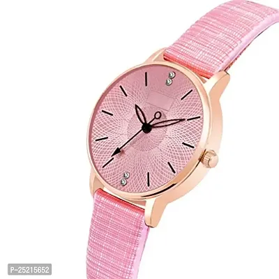 Green Scapper Multicolor Leather Strap Rich Look Designer Luxury Analog Watch for Girls Analog Watch - for Women (Pink)-thumb3