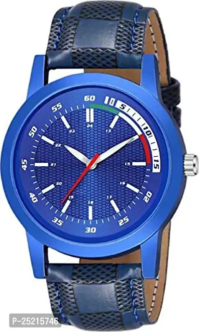 Green Scapper Multicolor Leather Strap Analog Watch for Boys-Girl's-W Omens  Men's-4560 (Blue)