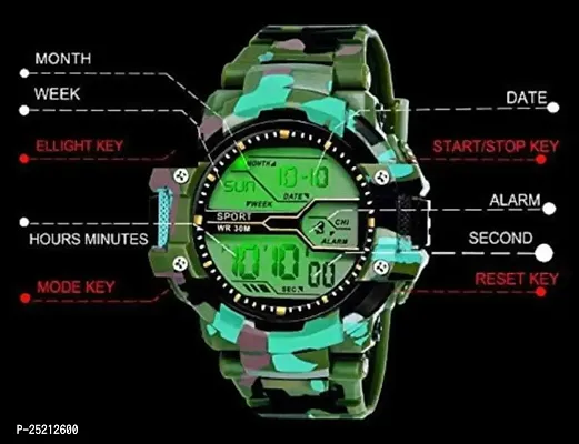 Green Scapper Green Army LED Digital Watch for Kid's-Children's-Boy's  Girl's-4523-thumb2