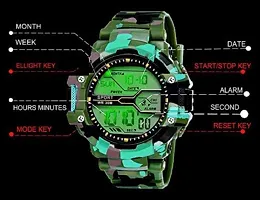 Green Scapper Green Army Sillicon LED Digital Watch for Kid's-Children's-Boy's  Girl's-4530-thumb1