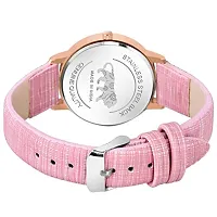 Green Scapper Multicolor Leather Strap Rich Look Designer Luxury Analog Watch for Girls Analog Watch - for Women (Pink)-thumb3