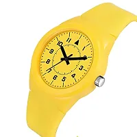 Green Scapper Multicolor Rubber Strap Analog Watch for Boys  Men-6559 (Yellow)-thumb4