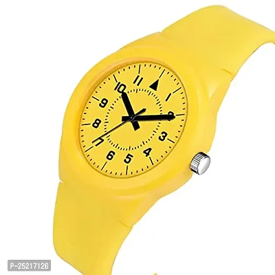 Green Scapper Multicolor Rubber Strap Analog Watch for Boys  Men-6559 (Yellow)-thumb5