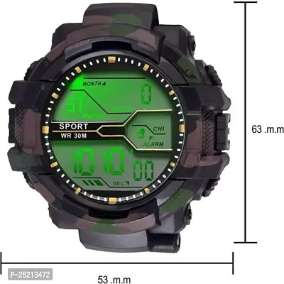 Green Scapper Green Army Sillicon LED Digital Watch for Kid's-Children's-Boy's  Girl's-4526-thumb5