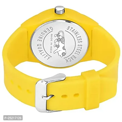 Green Scapper Multicolor Rubber Strap Analog Watch for Boys  Men-6559 (Yellow)-thumb4