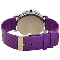 Green Scapper Multicolor Rubber Strap Peacock Watches for Girl's  Women's-6732 (Purple)-thumb2