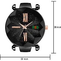 Green Scapper Multicolor Metal Strap Magnet Watches for Girl's  Women's-6732 (Black)-thumb3