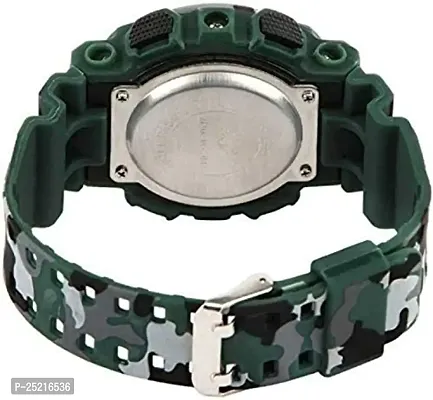 Green Scapper Multicolor Army Digital Watches Pack of 2 for Boys  Mens-3599 (White Green)-thumb2
