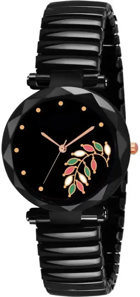 Green Scapper Luxury Elastic Strap Analog Watch for Girl's and Women -8887