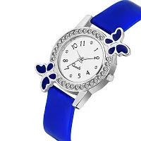 Green Scapper Analog Butterfly White Dial Watch for Girl's  Women-2211 (Blue)-thumb1