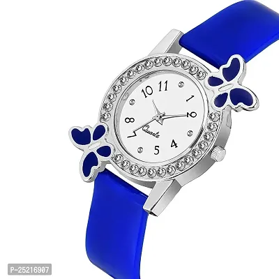 Green Scapper Analog Butterfly White Dial Watch for Girl's  Women-2211 (Blue)-thumb2