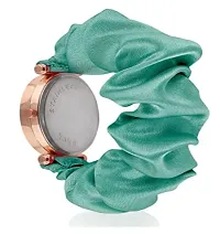 Green Scapper Luxury Ribin Scrunchie Analog Watch for Women-2526 (SkyBlue)-thumb1