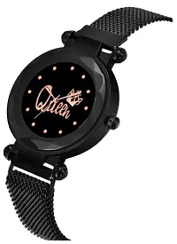 Green Scapper Multicolor Metal Queen Magnet Strap Analogue Girls'  Women's Watch with Bracelet-9073 (Black)-thumb1