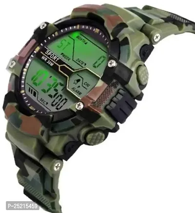 Green Scapper Green Army Sillicon LED Digital Watch for Kid's-Children's-Boy's  Girl's-4533-thumb3