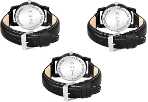 Green Scapper Luxury Black Leather Strap Lord Mahadev- Lord Hanuman Analog Watch Combo of 3 for Boys  Girls -7022-thumb2