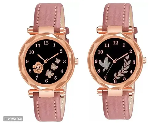 Classic  Analog Watch for Women Pack of 2