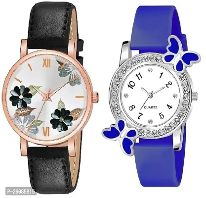 New Luxury Analog Watch for Women  Girls, Pack of 2