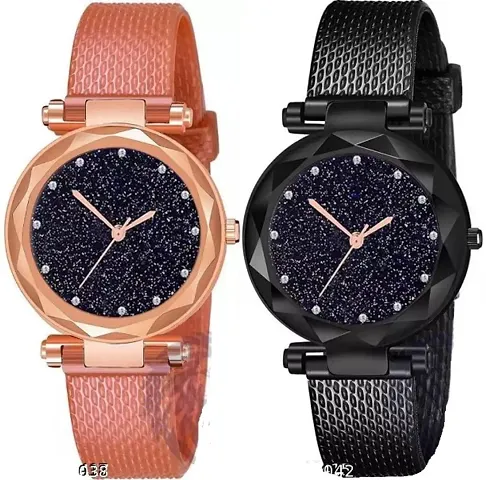 New Luxury Pack of 2 Analog Watch for Women Girls