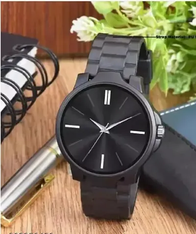 Men Stylish PU Analog Watch