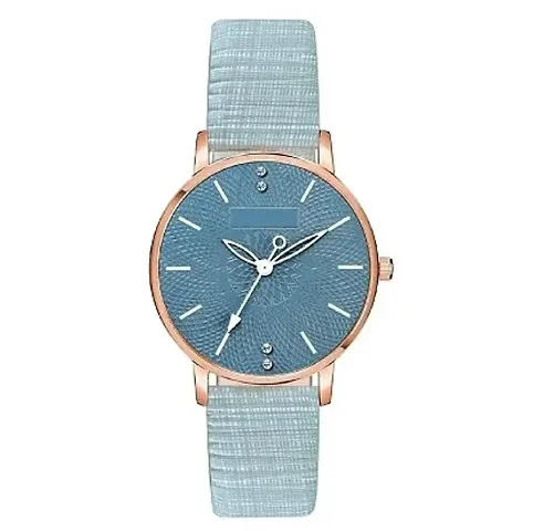 Green Scapper Multicolor Leather Strap Analogue Women's Watch-8977